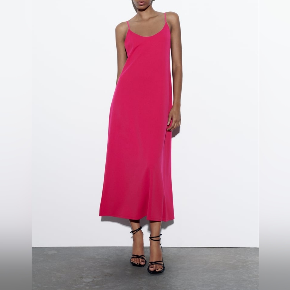 ZARA MIDI DRESS WITH STRAPS
